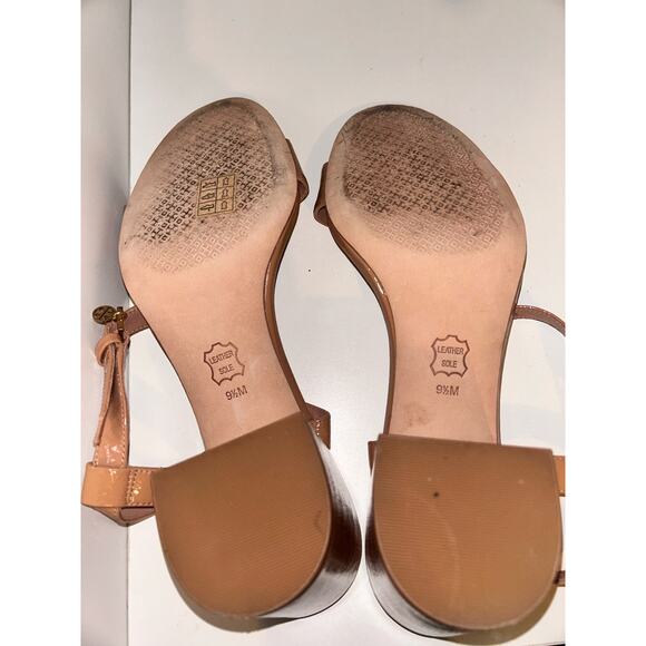 Tory Burch Laurel Preppy Academia Old Money Ankle Strap Tan Strappy Block Heels - Picture 2 of 9